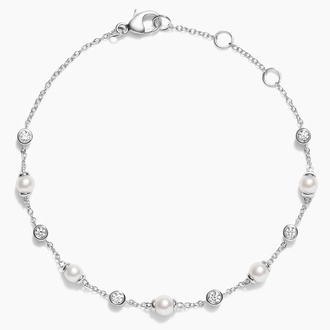 Pearl and Diamond Bracelet - Brilliant Earth