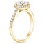 18K Yellow Gold Fancy Halo Diamond Ring with Side Stones (1/3 ct. tw.), smallside view