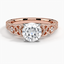 Rose Gold Moissanite Aberdeen Diamond Ring