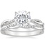 18KW Moissanite Petite Twisted Vine Diamond Bridal Set (1/4 ct. tw.), smalltop view