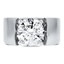 Custom Wide Band Solitaire Diamond Ring