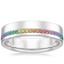 Rainbow Austin Wedding Ring in Platinum