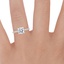 Platinum Petite Viviana Diamond Ring (1/6 ct. tw.), smallzoomed in top view on a hand