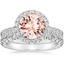 18KW Morganite Luxe Sienna Halo Diamond Bridal Set (1 3/8 ct. tw.), smalltop view
