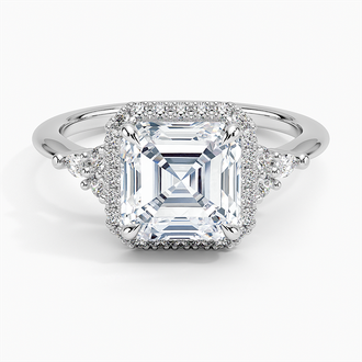 Diamond Halo Accent Engagement Rings
