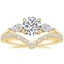 18K Yellow Gold Luxe Cometa Diamond Ring (1/3 ct. tw.) with Elongated Luxe Flair Diamond Ring