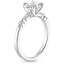 18KW Moissanite Petite Versailles Diamond Ring (1/6 ct. tw.), smalltop view