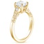 18KY Aquamarine Valentina Diamond Ring, smalltop view