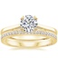 18K Yellow Gold Simply Tacori Diamond Ring (1/8 ct. tw.) with Tacori Dantela Diamond Ring (1/8 ct. tw.)