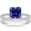 18KW Sapphire Amelie Diamond Bridal Set, smalltop view
