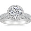 18K White Gold Luxe Sienna Halo Diamond Bridal Set (1 3/8 ct. tw.)