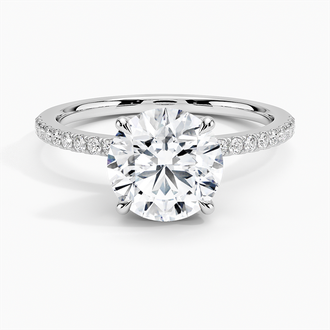 18K White Gold Luxe Petal Diamond Ring