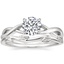 Platinum Eden Diamond Ring with Winding Willow Ring