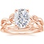 14KR Moissanite Budding Willow Ring with Winding Willow Ring, smalltop view