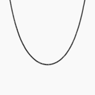 Black Diamond Tennis Necklace (4 ct. tw.) in 14K White Gold