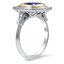 Mixed Metal Vintage Styled Fancy Halo Diamond Ring, smallview