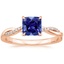 14KR Sapphire Petite Twisted Vine Diamond Ring (1/8 ct. tw.), smalltop view