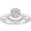 18K White Gold Double Hidden Halo Diamond Ring (1/6 ct. tw.) with Belle Diamond Ring (1/6 ct. tw.)
