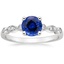 18KW Sapphire Tiara Diamond Ring (1/10 ct. tw.), smalltop view
