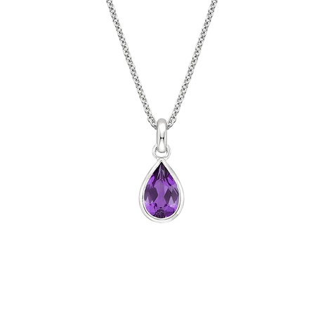 amethyst drop necklace