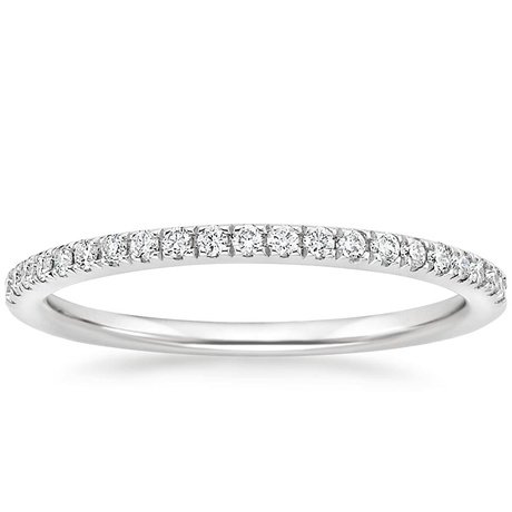 scalloped diamond wedding band