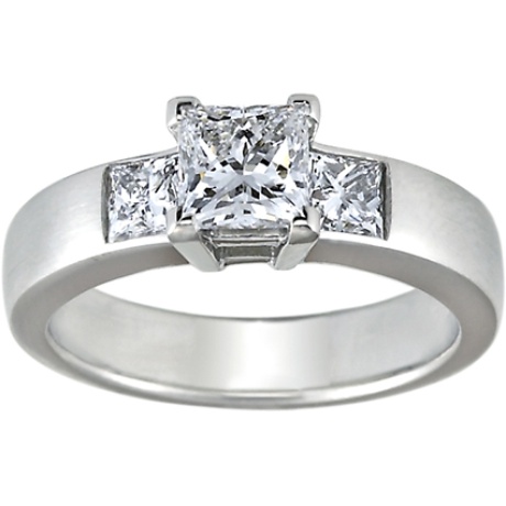 flush set diamond engagement rings