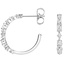 14K White Gold Siete Lab Diamond Hoop Earrings, smalladditional view 1