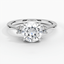 Moissanite Selene Diamond Ring (1/10 ct. tw.) in 18K White Gold