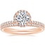 14K Rose Gold Waverly Diamond Ring (1/2 ct. tw.) with Whisper Eternity Diamond Ring (1/4 ct. tw.)