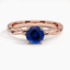 Rose Gold Sapphire Twisted Vine Ring