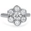 Custom Petal Halo Diamond Ring