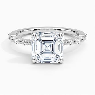 18K White Gold Delicate Versailles Diamond Ring