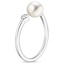 Platinum Alanna Freshwater Cultured Pearl and Diamond Ring, smallside view