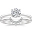 18K White Gold Elle Ring with Lunette Diamond Ring