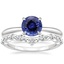 18KW Sapphire Freesia Ring with Curved Versailles Diamond Ring, smalltop view