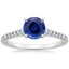 18KW Sapphire Sonora Diamond Ring, smalltop view