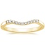18K Yellow Gold Chamise Contoured Diamond Ring, smalltop view