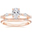 14K Rose Gold Palais Diamond Ring with Alena Diamond Ring