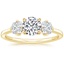 18K Yellow Gold Three Stone Cushion Diamond Ring (2/3 ct. tw.), smalltop view