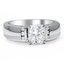 Custom Marina Diamond Ring with Suspended Diamond Accents