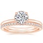 14K Rose Gold Petite Gala Diamond Ring (1/6 ct. tw.) with Ballad Diamond Ring (1/6 ct. tw.)