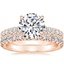 14K Rose Gold Sienna Diamond Ring (2/5 ct. tw.) with Luxe Sienna Diamond Ring (5/8 ct. tw.)