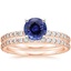 14KR Sapphire Luxe Petite Shared Prong Diamond Bridal Set (3/4 ct. tw.), smalltop view