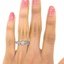 The Kecia Ring, smallzoomed in top view on a hand