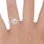 14K Rose Gold Luxe Odessa Diamond Ring (1/3 ct. tw.), smallzoomed in top view on a hand