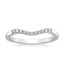 18K White Gold Chamise Contoured Diamond Ring, smalltop view
