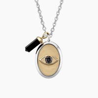 14K Yellow Gold Homme Black Onyx Tag Necklace - Brilliant Earth