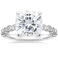 Moissanite Avery Diamond Ring in 18K White Gold