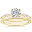 18K Yellow Gold Aimee Marquise Diamond Ring (1/4 ct. tw.) with Aimee Wedding Ring