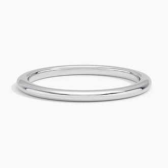 Petite Comfort Fit Wedding Ring in 18K White Gold